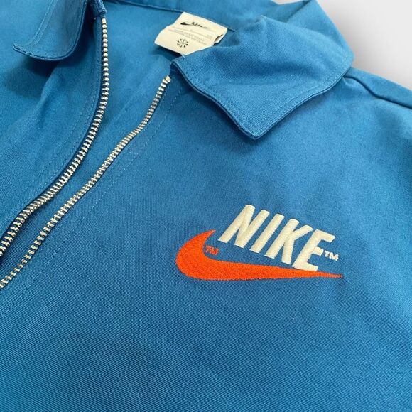 Nike Sportswear Overshirt 1/2 Half Zip Marina Blue DM5283-407 Mens size S New - Picture 4 of 9